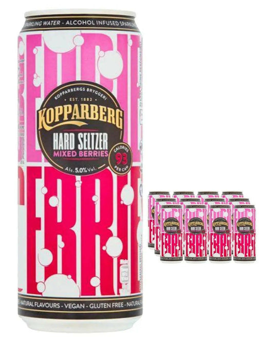 Kopparberg Mixed Berries Hard Seltzer Premixed Can Multipack |Buy online with UK delivery at Drinks Yard | www.drinksyard.co.uk