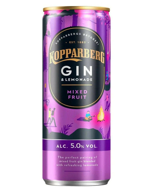 Kopparberg Mixed Fruit Gin and Lemonade Premixed Can |Buy online with UK delivery at Drinks Yard | www.drinksyard.co.uk