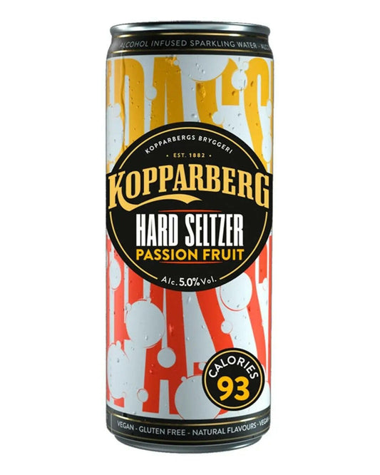 Kopparberg Passionfruit Hard Seltzer Premixed Can |Buy online with UK delivery at Drinks Yard | www.drinksyard.co.uk