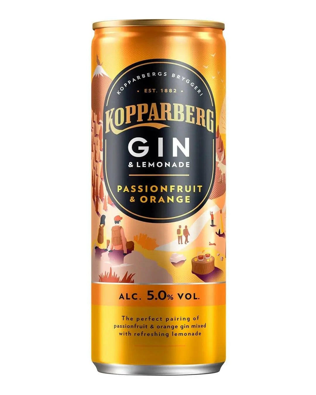 Kopparberg Passionfruit & Orange Gin and Lemonade Premixed Can |Buy online with UK delivery at Drinks Yard | www.drinksyard.co.uk