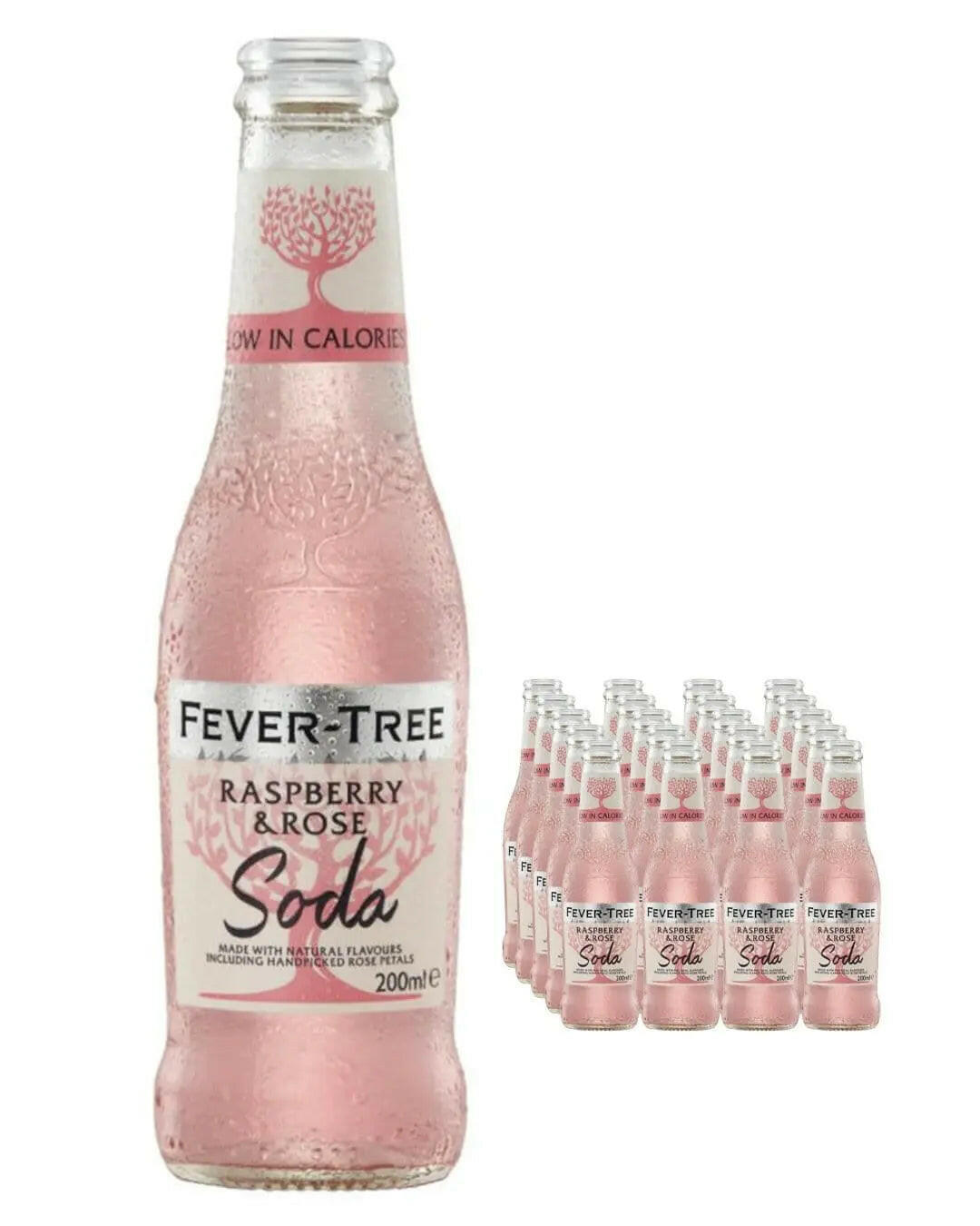 Fever-Tree Raspberry & Rose Soda Multipack 200 ml |Buy online with UK delivery at Drinks Yard | www.drinksyard.co.uk