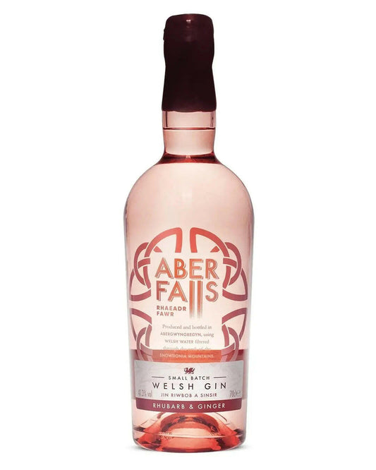 Aber Falls Rhubarb and Ginger Gin |Buy online with UK delivery at Drinks Yard | www.drinksyard.co.uk