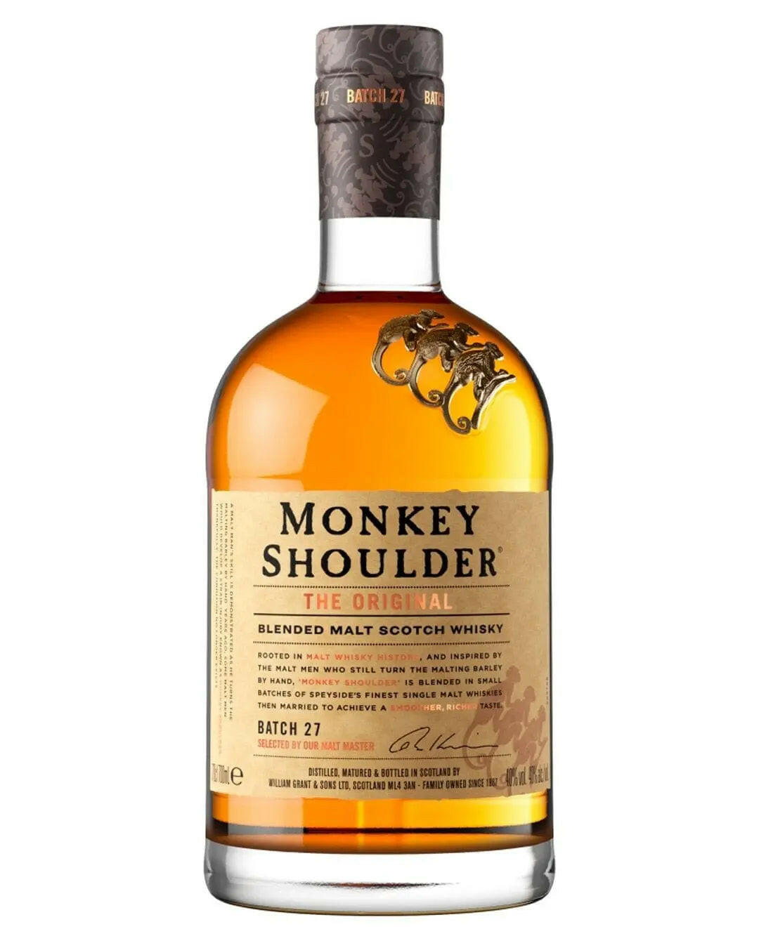 Monkey Shoulder Blended Malt Scotch Whisky |Buy online with UK delivery at Drinks Yard | www.drinksyard.co.uk