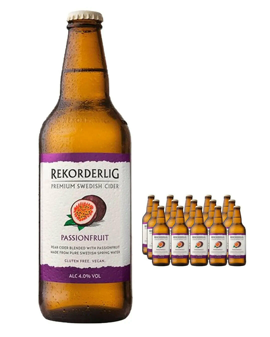 Rekorderlig Passion Fruit Cider Multipack 15 x |Buy online with UK delivery at Drinks Yard | www.drinksyard.co.uk