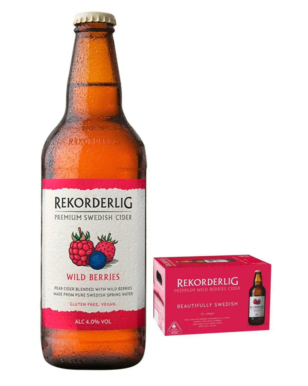 Rekorderlig Wild Berries Cider Multipack 15 x |Buy online with UK delivery at Drinks Yard | www.drinksyard.co.uk