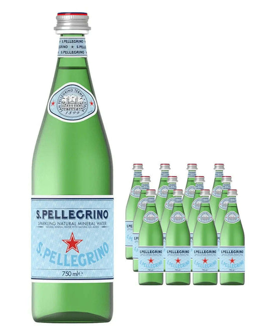 San Pellegrino sparkling Mineral Water Glass Bottle Multipack |Buy online with UK delivery at Drinks Yard | www.drinksyard.co.uk