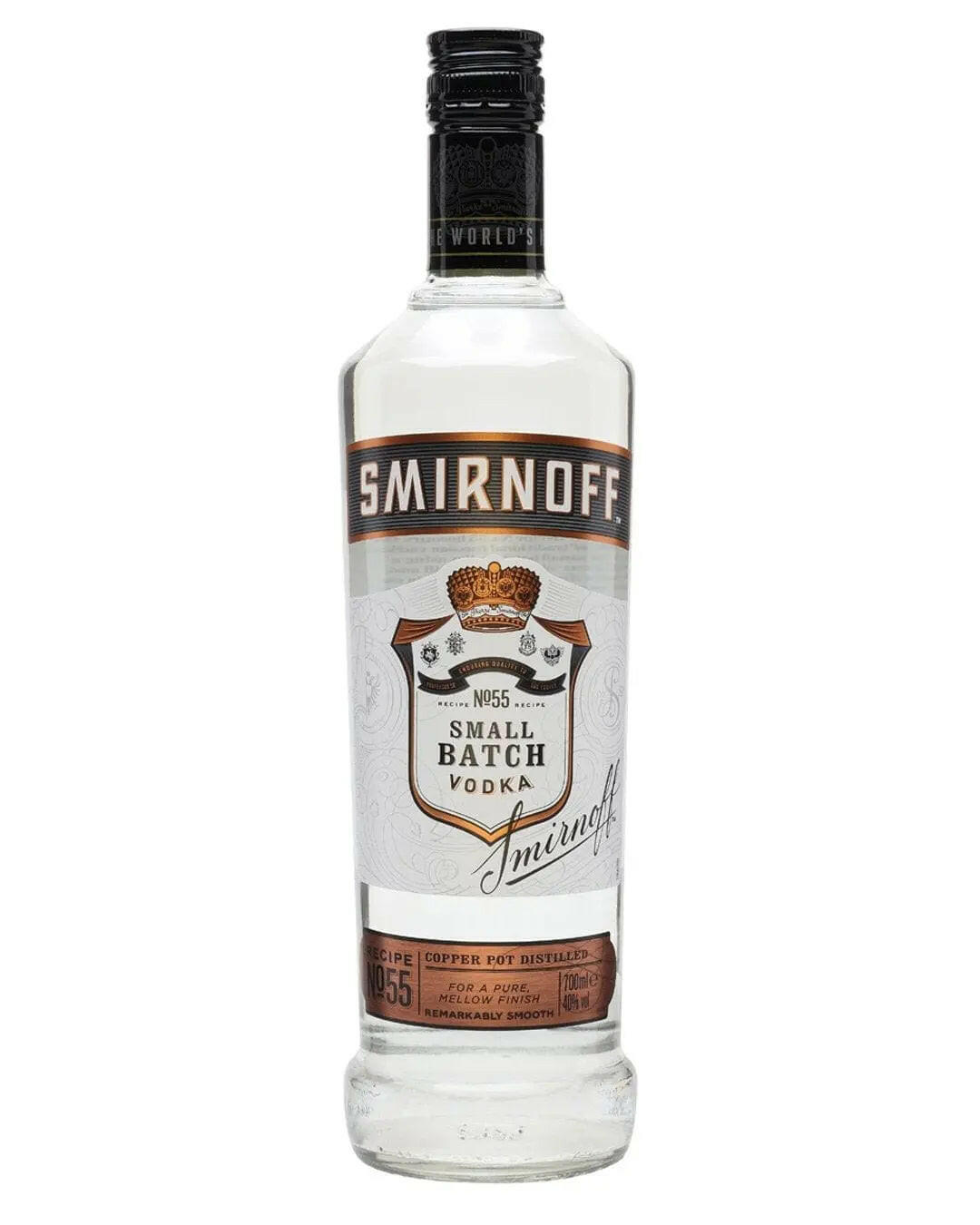 Smirnoff No. 55 Small Batch Black Copper Pot Distilled Vodka |Buy online with UK delivery at Drinks Yard | www.drinksyard.co.uk